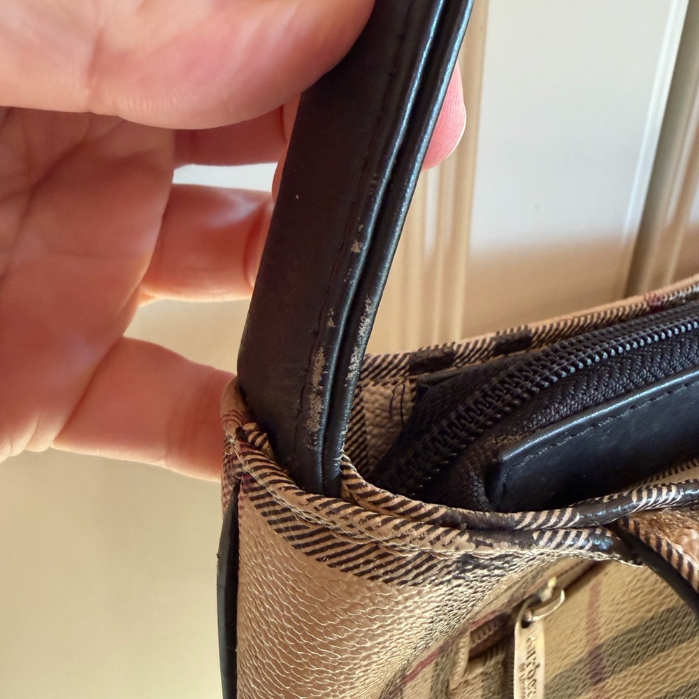 Burberry Plaid Shoulder Bag - Black and Cream - Picture 7 of 9